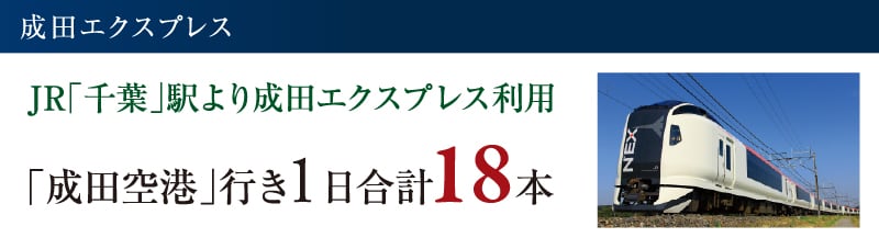 成田エクスプレス　「成田空港」行き、1日合計18本