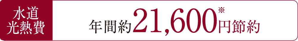 水道光熱費年間約21,600円節約
